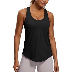 Womens Pima Cotton Racerback Workout Tank Tops Scoop Neck Athletic